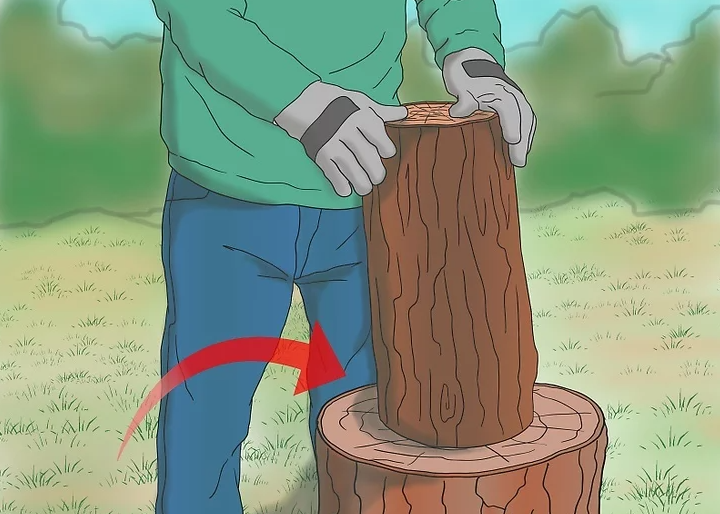 Chopping Wood With An Axe: Position Your Wood