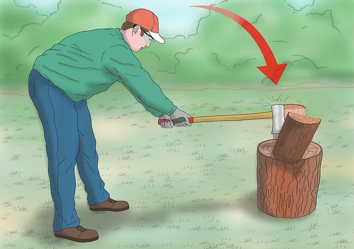 Chopping Wood With An Axe: Swing The Axe