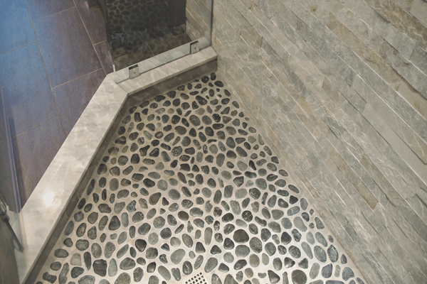 River Rock Shower Floor